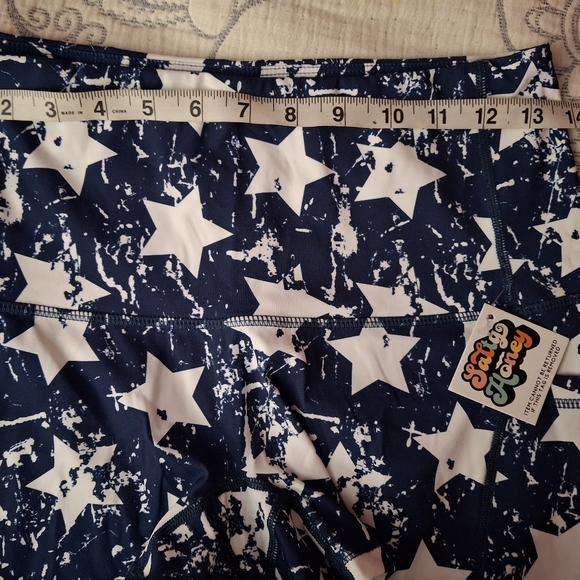 Salty Honey Star Print Stretch Sports Shorts - Navy/White - Picture 5 of 5